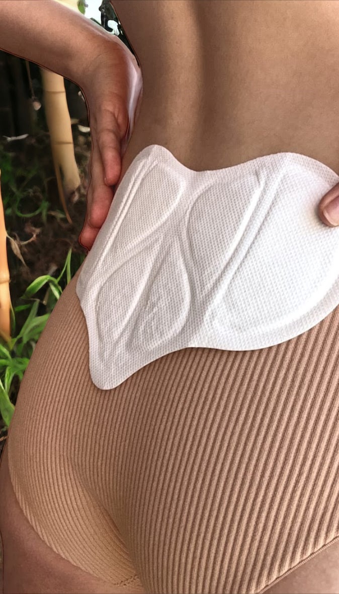 Close-up of the heart-shaped EndoVitality heat therapy pad